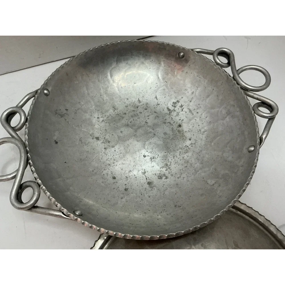 Vintage Buenilum Hammered Aluminum Casserole Dish Krischer Rodney Kent Lid